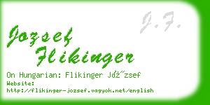 jozsef flikinger business card